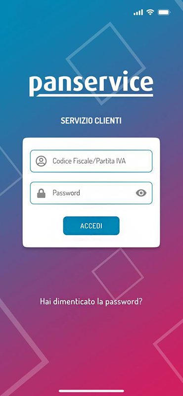 Schermata di login